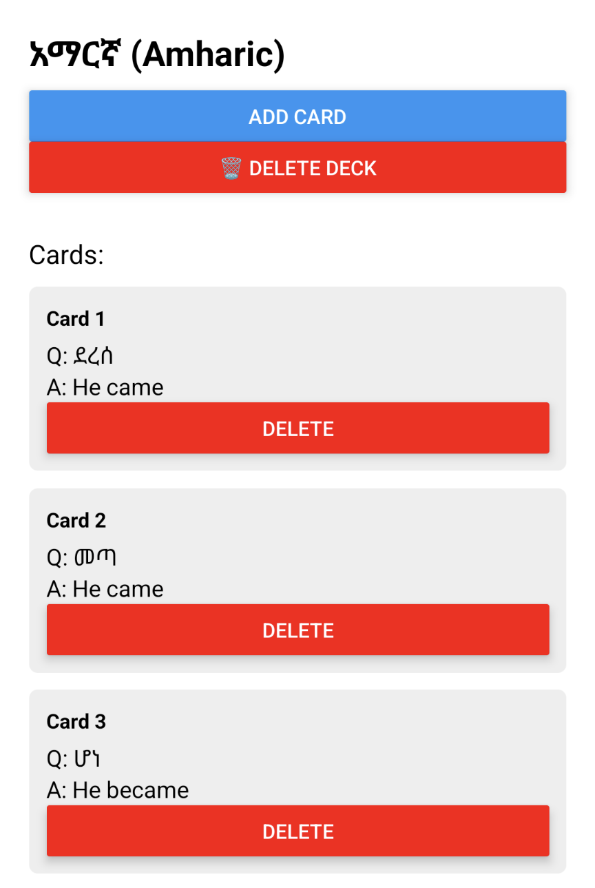 Flashcards App